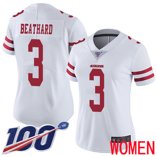 San Francisco 49ers Limited White Women C. J. Beathard Road NFL Jersey #3 100th Season Vapor Untouchable->san francisco 49ers->NFL Jersey